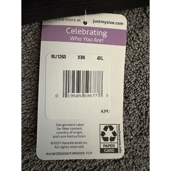 JMS By Hanes Women’s Unlined Wirefree Black Sports Bra Size 4XL - Picture 4 of 8